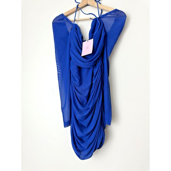 Hello‎ Molly WHISKEY SOUR DRESS BLUE luxury adjustable shoulder strapp navy XL - Picture 4 of 10
